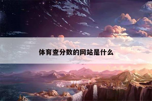 体育查分数的网站是什么