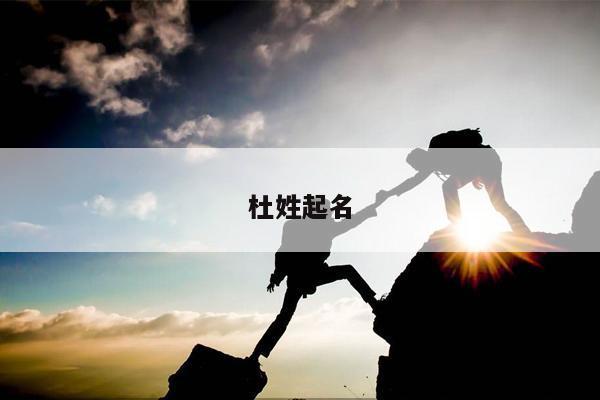 杜姓起名