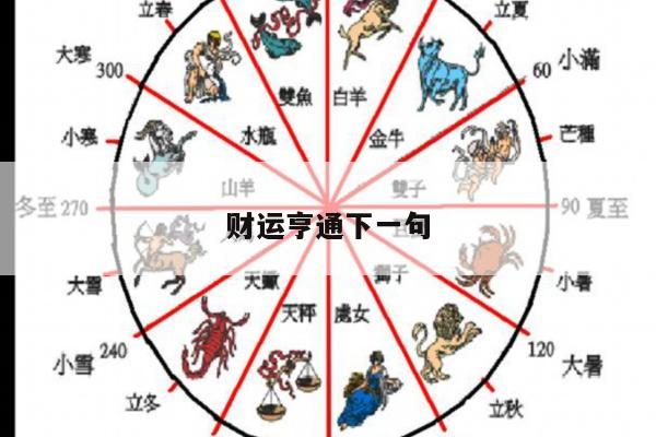 财运亨通下一句