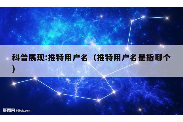 科普展现:推特用户名（推特用户名是指哪个）